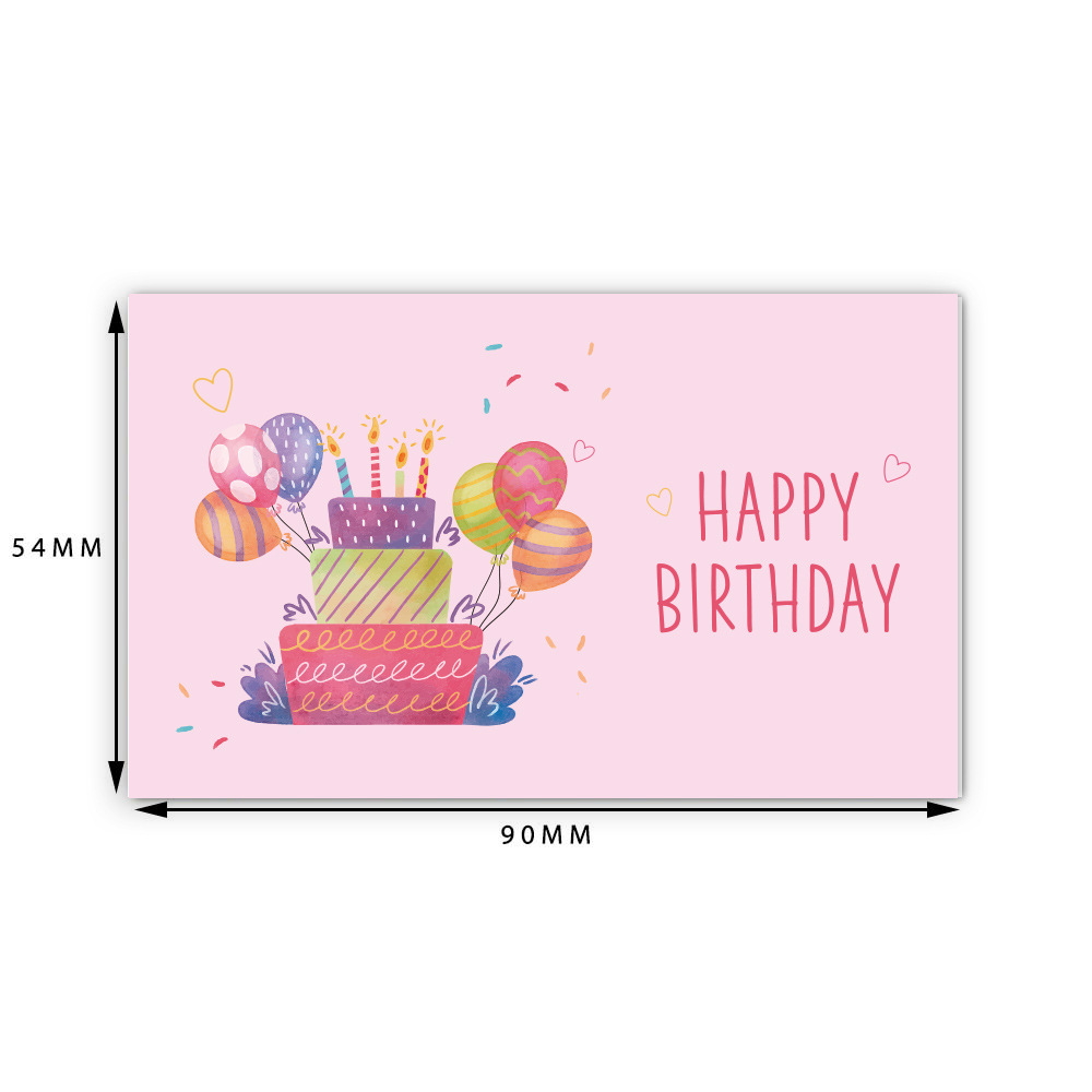 Picture of Amazon cross-border wholesale Happy birthday pink coated paper card Happy birthday gift card greeting card