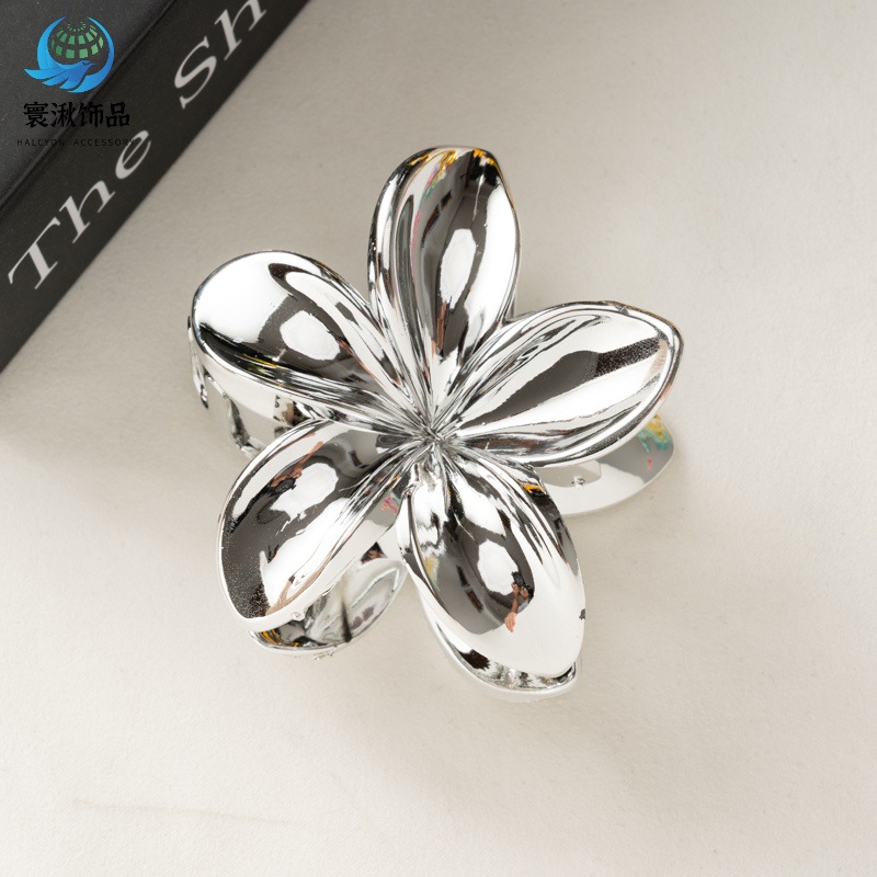 Picture of Cross-border egg flower clip large high-grade gradient Flower hairpin back head updo ponytail shark clip headdress
