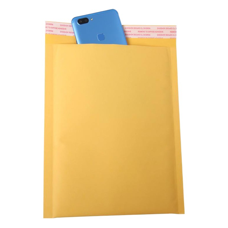 Kraft paper bubble bag yellow thick bubble shockproof express envelope bag packing bubble bag in stock wholesale manufacturers