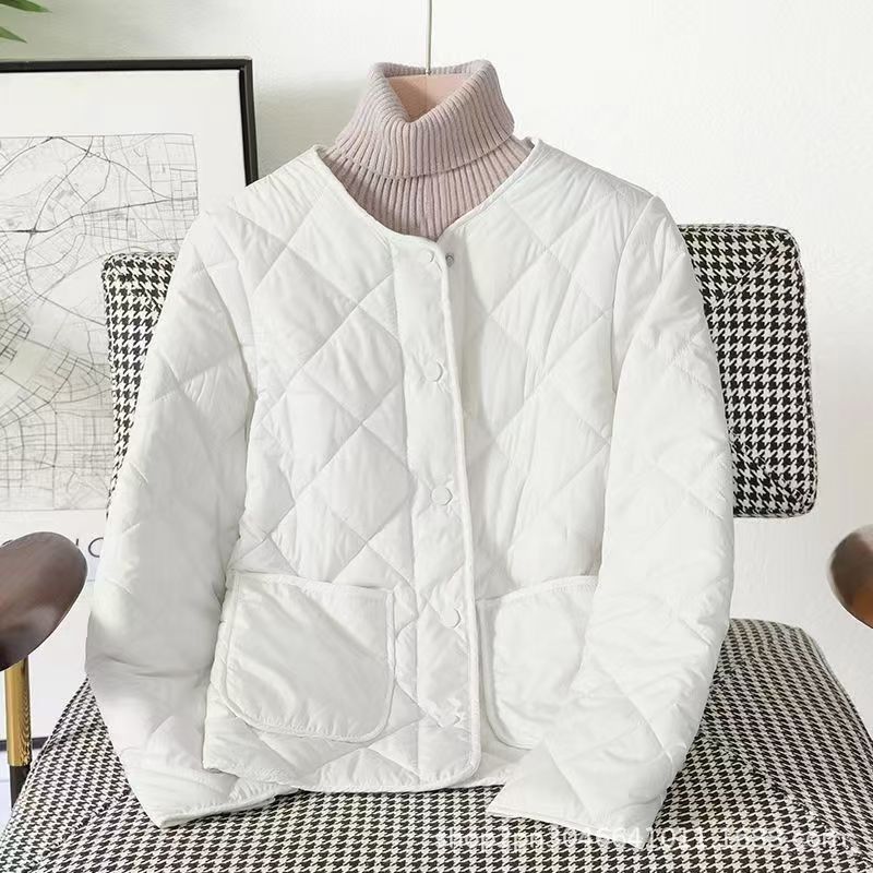 Picture of 2024 new down cotton-padded jacket women's short fleece-lined padded liner cotton-padded jacket round neck warm bottoming inner wear small cotton-padded jacket