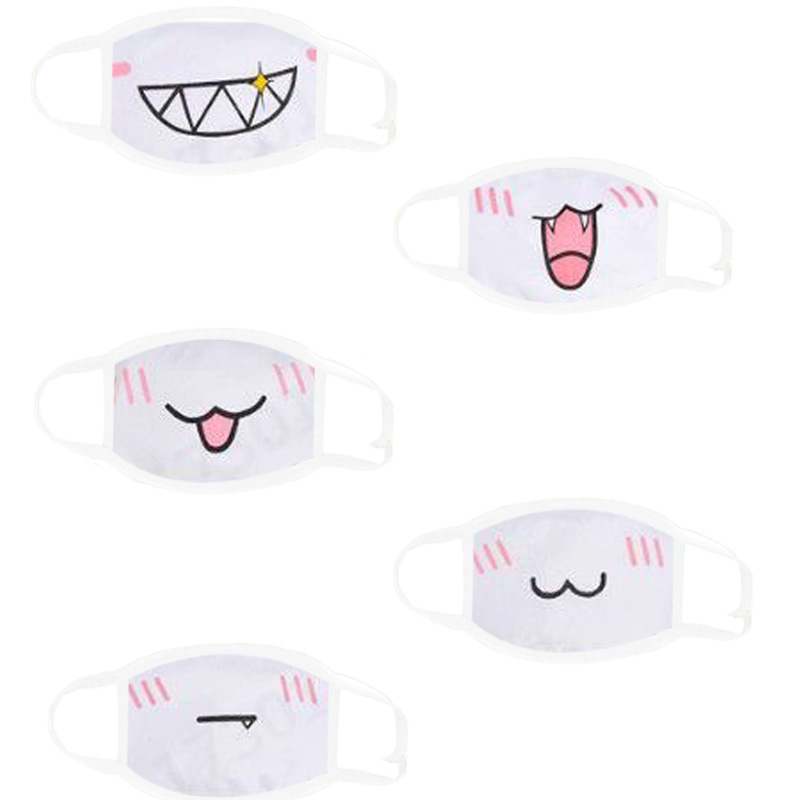 Fashion Printing White Mask Dustproof Cotton Panda Personality Expression Funny Cross-border Foreign Trade Mask Spot Set