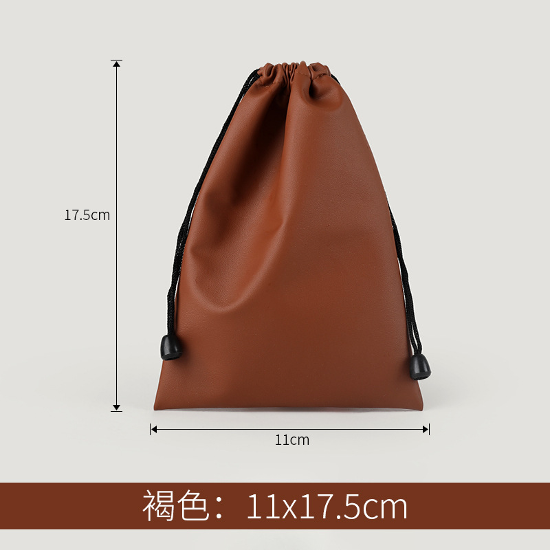 Picture of Color pu mobile power headset waterproof cloth bag mobile phone charging treasure drawstring pocket jewelry storage bag printing
