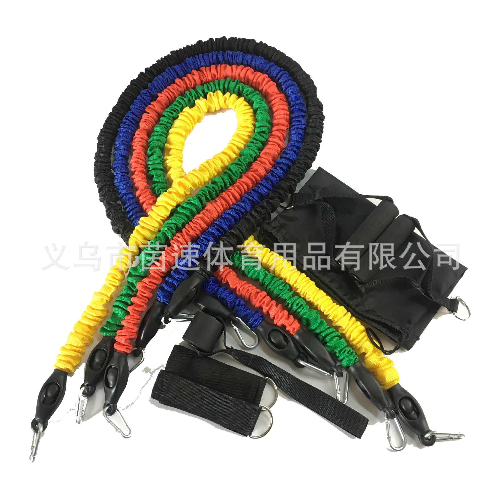Factory wholesale TPE latex 11 piece pull rope pull with elastic rope fitness pull rope set