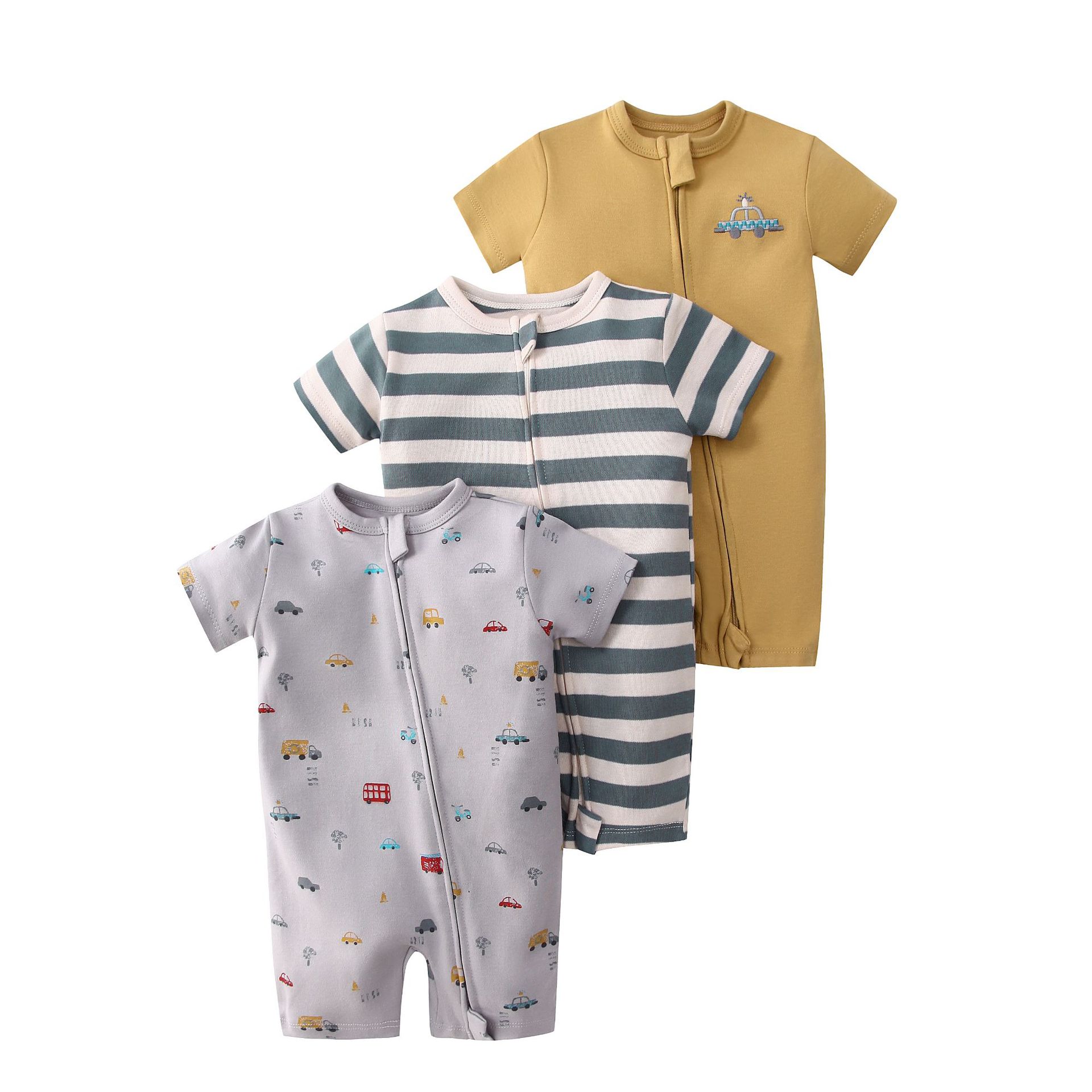 Picture of Foreign trade children's clothing summer baby jumpsuit short sleeve double zipper climbing clothing newborn baby gift box for cross-border