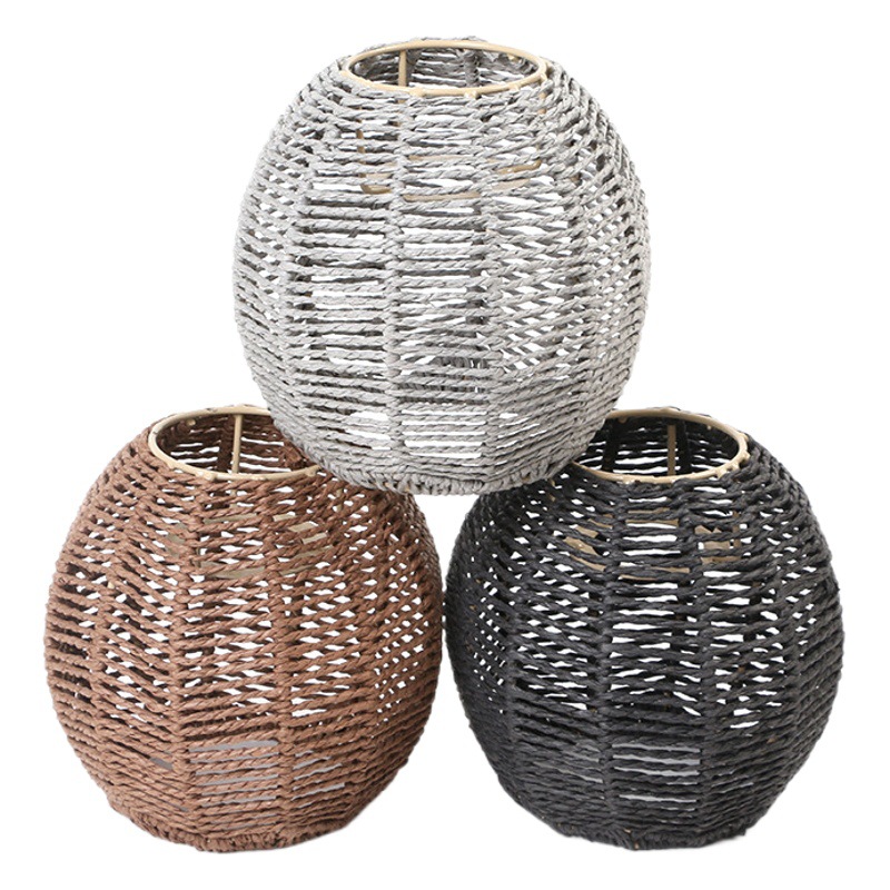 Rattan Lampshade Creative Vintage Hand-woven Lamps Lighting Restaurant Hotpot Restaurant Hotel Homestay Chandelier Decorative Lamps