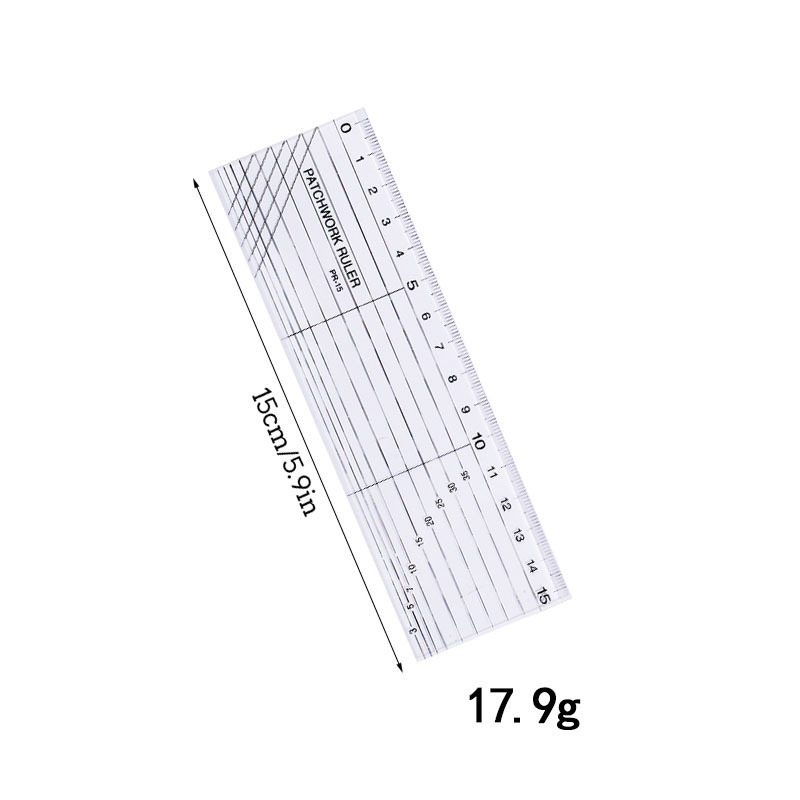 Picture of Acrylic Patchwork Ruler Cutting Ruler Double Color Long Square Ruler Sewing Ruler Patchwork Tool DIY Color Ruler