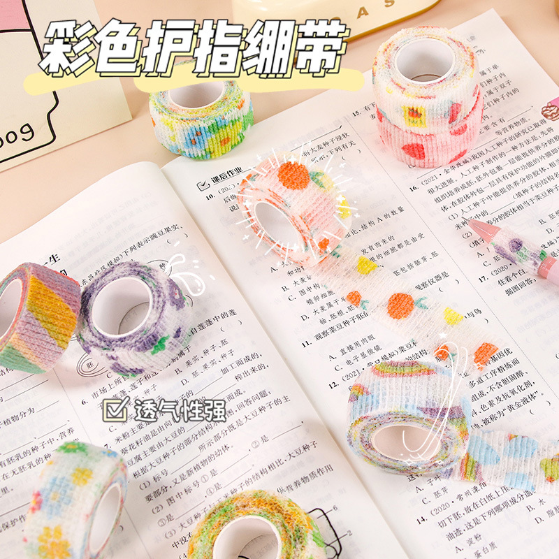Wheat youth manufacturers finger protection bandage non-woven self-adhesive elastic student writing sports anti-wear hand anti-cocoon wholesale