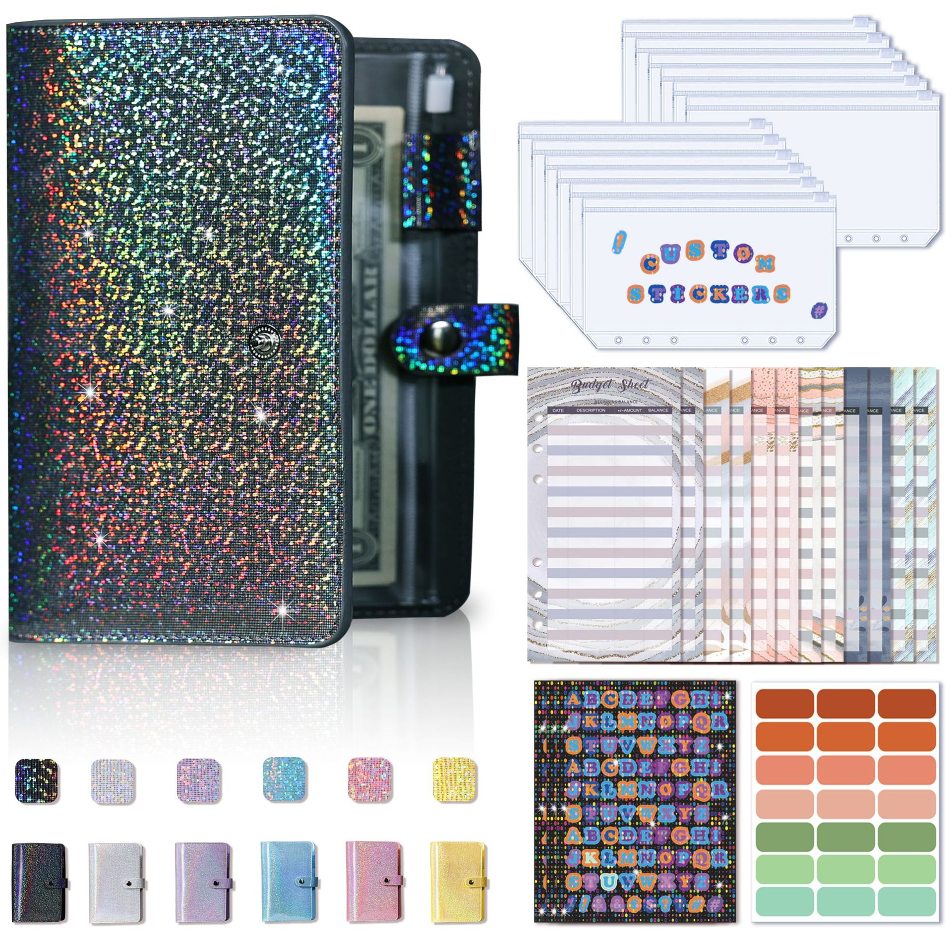 Picture of Cross-Border Morandi A6 Loose-Leaf Accounting Notebook Creative Macaron Cash Budget Financial Planning Hand Ledger