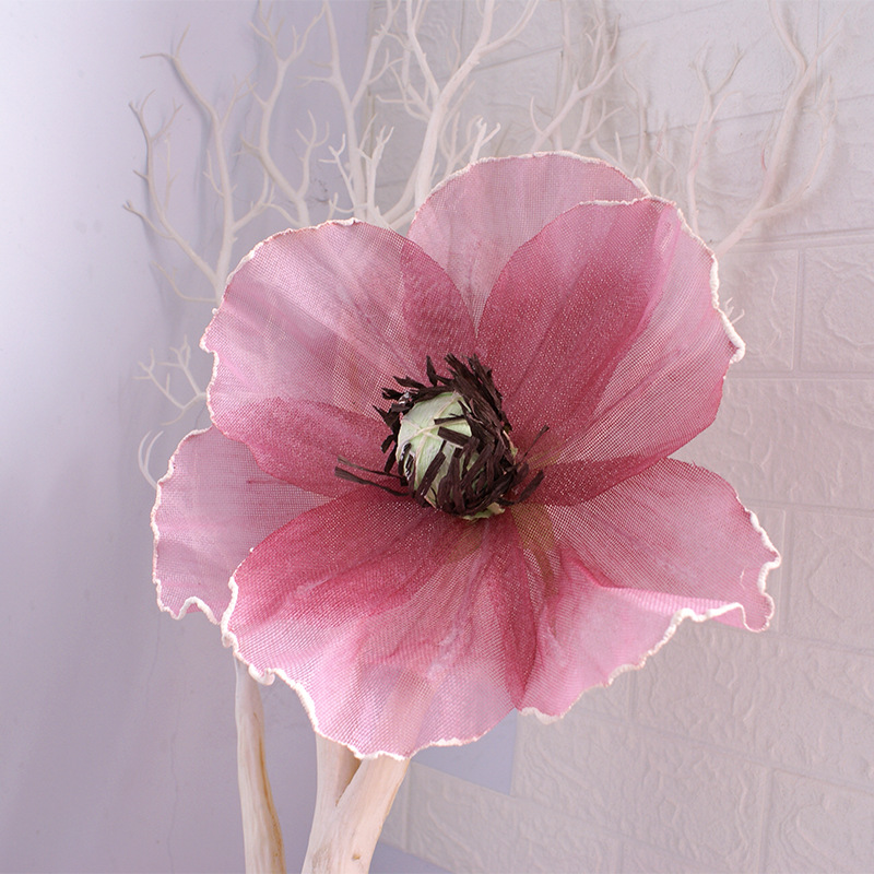 Picture of Large Artificial Poppy Flower Wall Decoration for Wedding Aisle, Window Display, and Festive Atmosphere