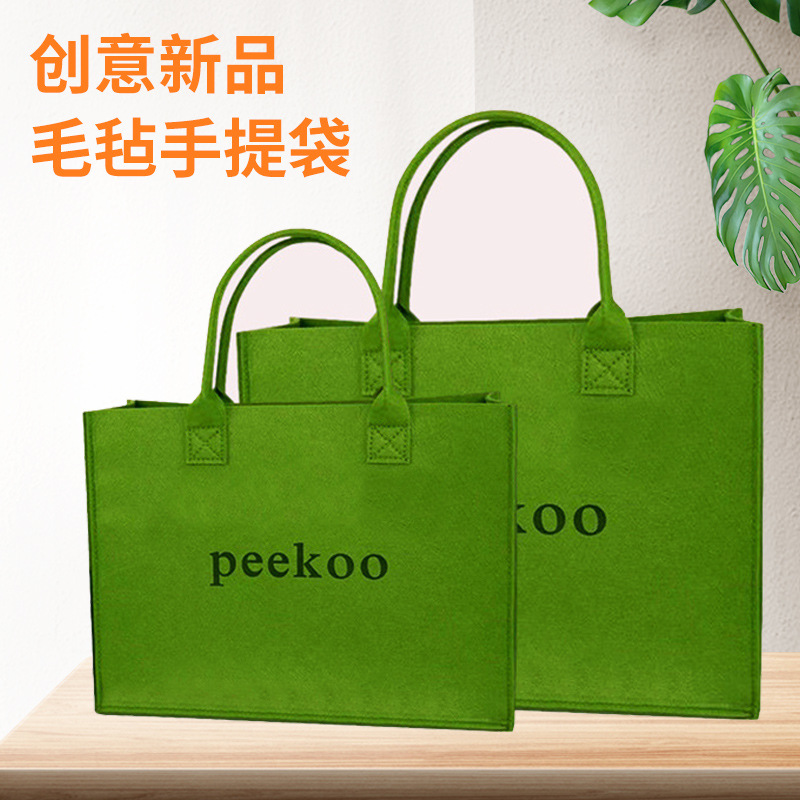 Internet Popular Creative New Felt Handbag Simple Fashion Letter DIY Distinctive Felt Bag Felt Handbag