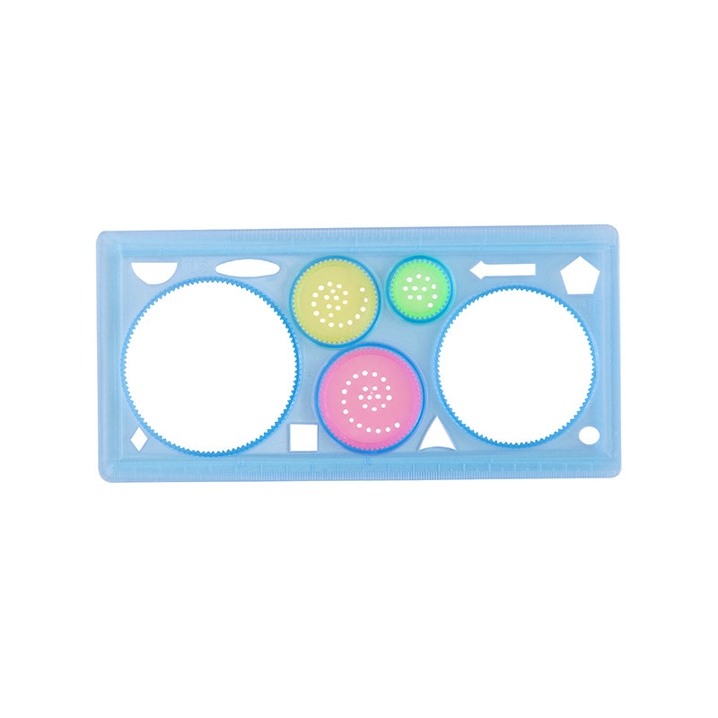 Picture of Creative puzzle four-color kaleidoscope template ruler drawing board ruler kaleidoscope children painting ruler primary school student prize wholesale