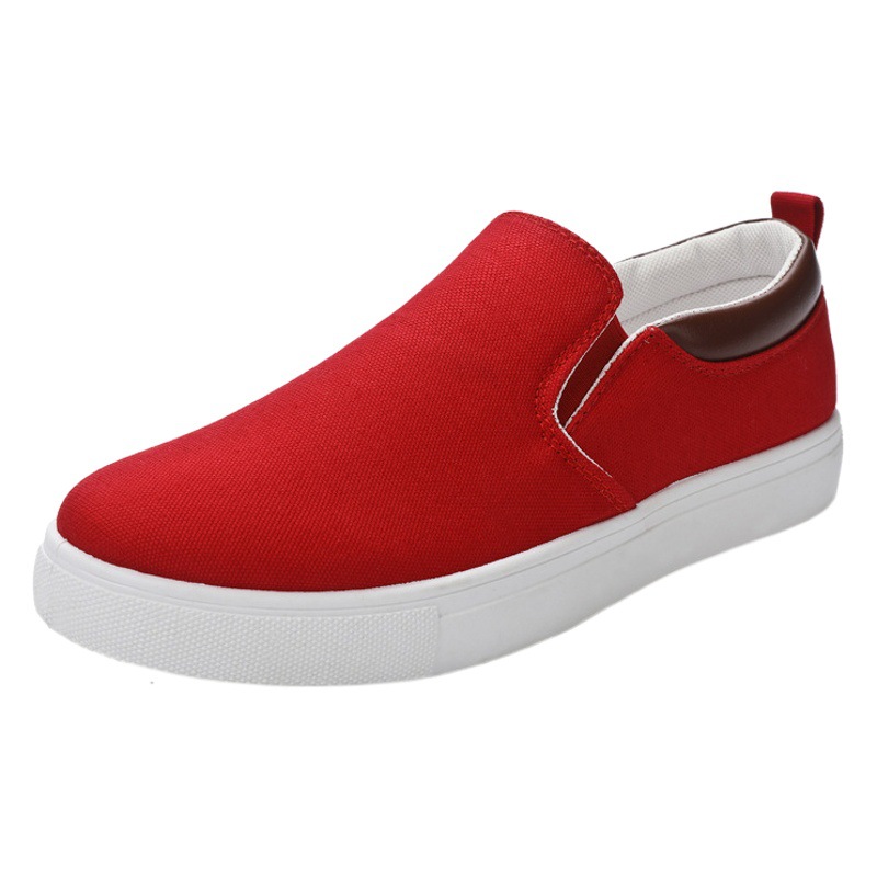 2024 New Export Cross-Border Large Size Men's Shoes Korean Style Canvas Shoes Men's Slip-On Old Beijing Cloth Shoes Slip-On Shoes