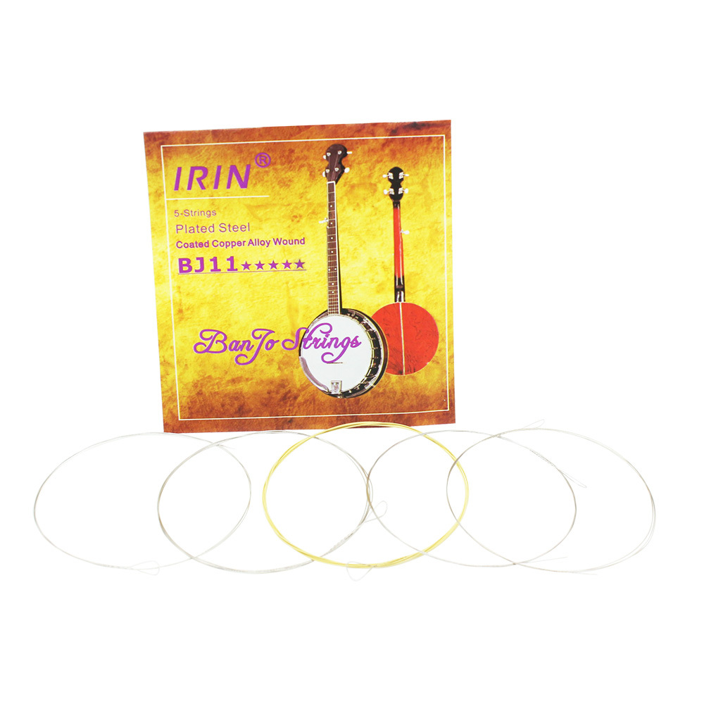 Picture of IRIN five string banjo strings BJ11 banjo strings high quality plated light string coated copper alloy strings wholesale
