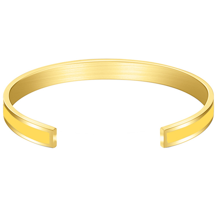 Picture of Cross-Border Export Jewelry My Badass Girl Gang Stainless Steel Bracelet Colorful Customizable Bracelet