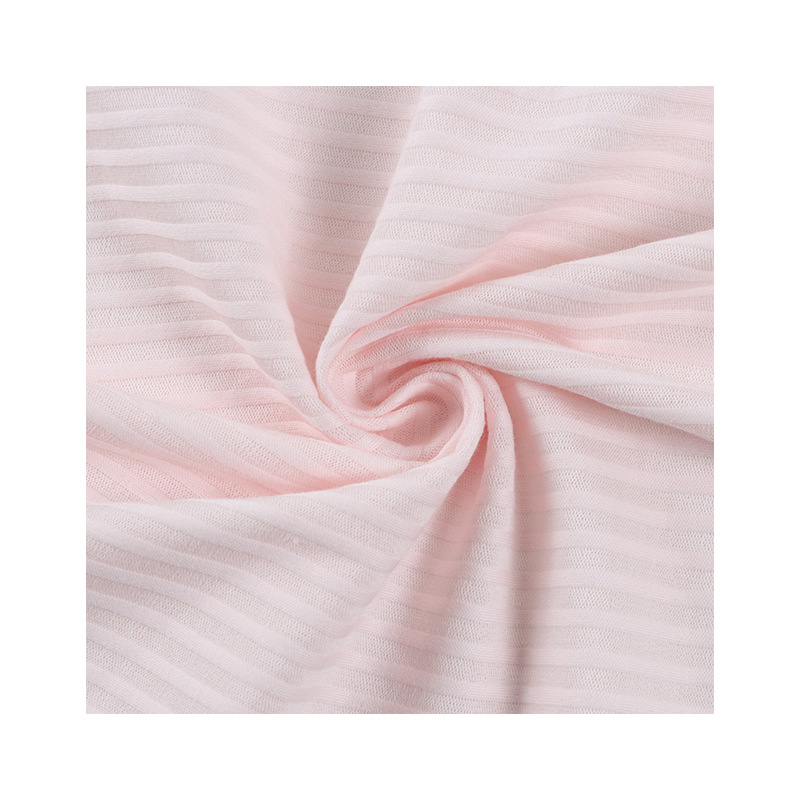 Picture of vertical strip cotton wool fabric cotton striped breathable short sleeve t-shirt spring and summer clothing fabric class a baby cotton fabric