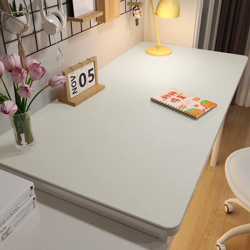 Picture of Environmentally Friendly Eye Protection Desk Mat Student Leather Pure Color Coffee Table Mat Oil-Proof Table Cloth Learning Computer Desk Mat Non-Slip