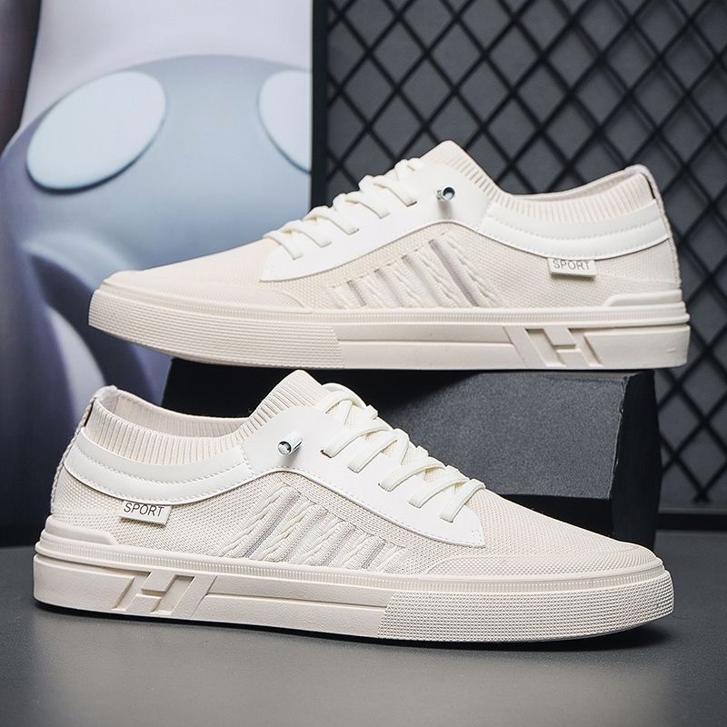 2025 Casual Shoes Men's Trendy Shoes Men's New Low-top Board Shoes Flying Mesh Surface Summer Comfortable Breathable Lightweight Fashion