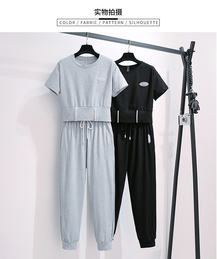 Picture of Fashion suit Women's Spring/Summer 2022 New Elegant Casual Sportswear Short T-Shirt Stylish Age-reducing Two-piece Set