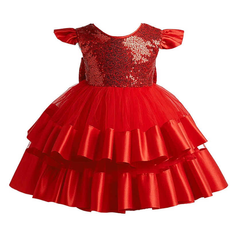 One-Year-Old Dress Kidsren's Dress Princess Dress Girls Mesh Tutu Dress Kidsren's Clothing Performance Clothing Kidsren's Dress Summer
