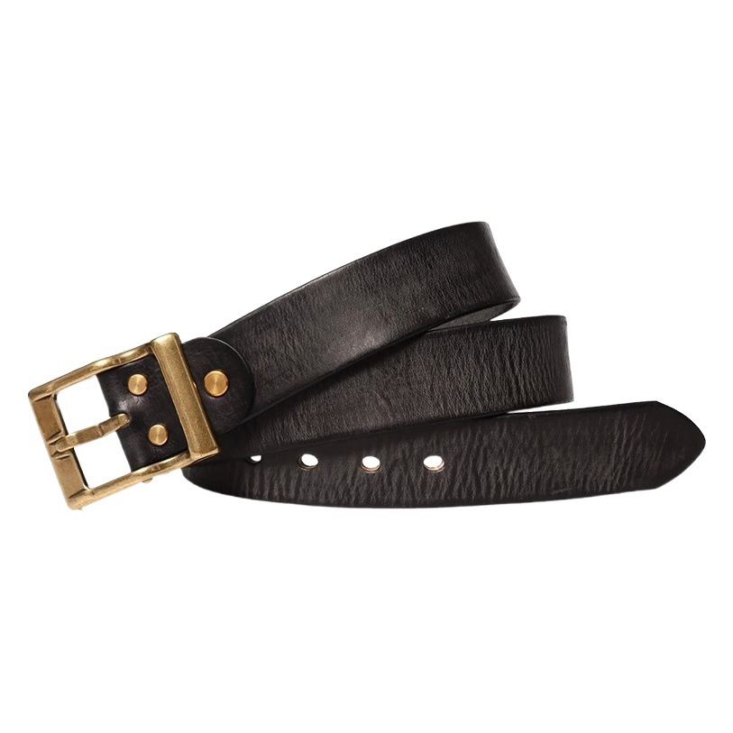 Wen Han Fu antique handmade pure top layer cowhide men's American color overalls casual fashionable versatile belt