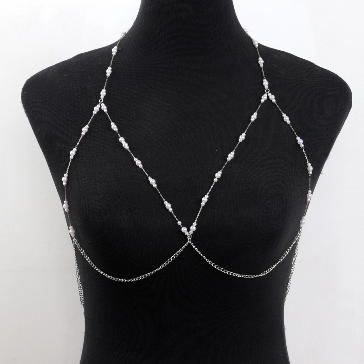 Picture of European and American Cross-Border New Pearl Body Chain Fashionable Clavicle Chain Ins Accessible Luxury Style Pearl Hot High-End Chest Chain