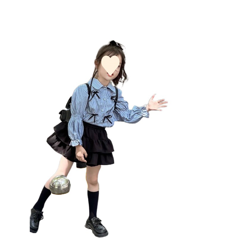 Picture of Spring clothing girls' suit 2024 New girls' baby shirt children's spring princess style spring and autumn fashion two-piece skirt