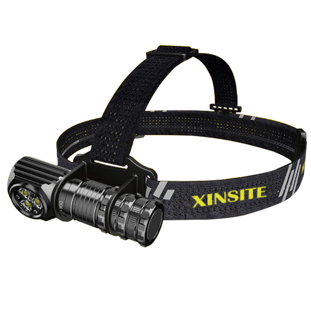 Outdoor Multifunctional Aluminum Alloy Three-Eye Strong Light Headlight with Strong Magnetic Detachable Handheld Emergency Lighting Flashlight