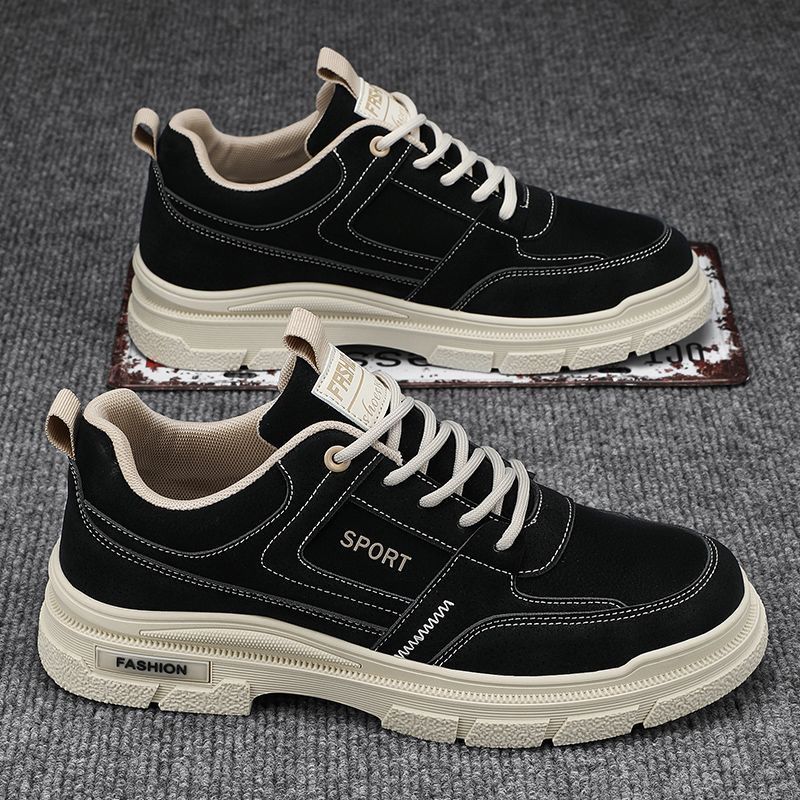 Men's Summer Breathable 2025 New Trendyy Versatile Casual Sneakers Men's Low-Cut Workwear Leather Boots