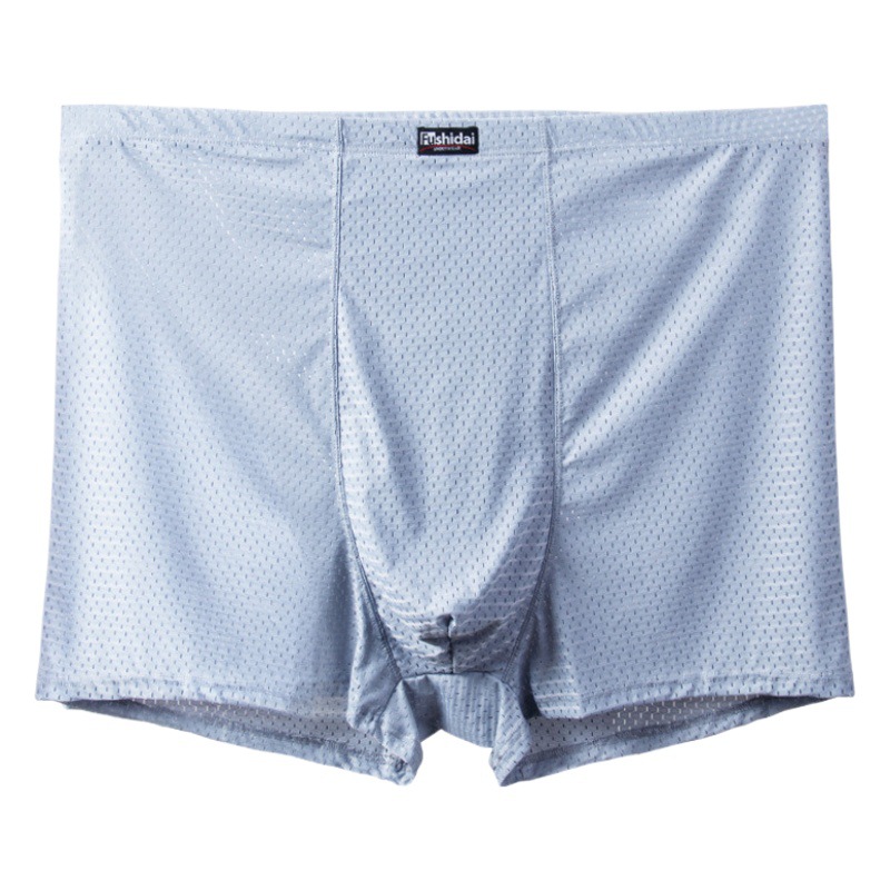 Picture of Mesh Ice Silk Underwear Men's Large Size Boxer Briefs Big Fat Man Nylon Large Breathable Summer 200kg