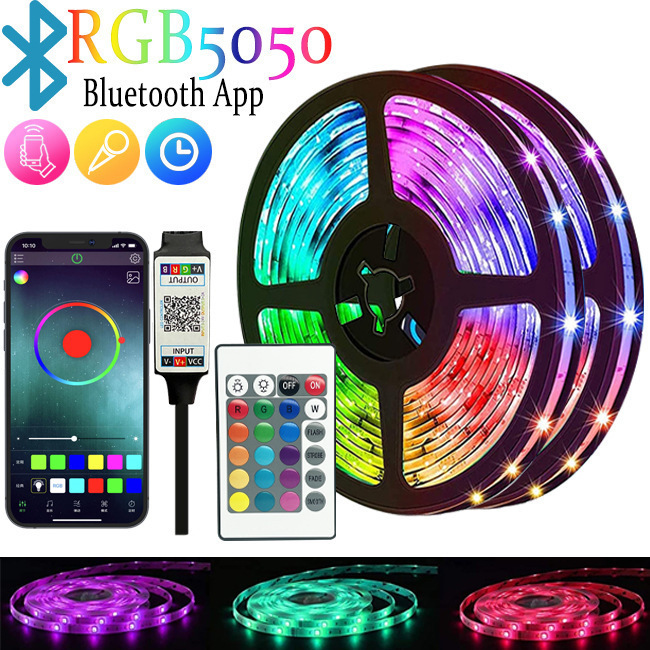 Picture of USB lamp with suit 5050 RGB24 key remote control Bluetooth 5V low voltage TV background atmosphere lamp intelligent ultra-thin