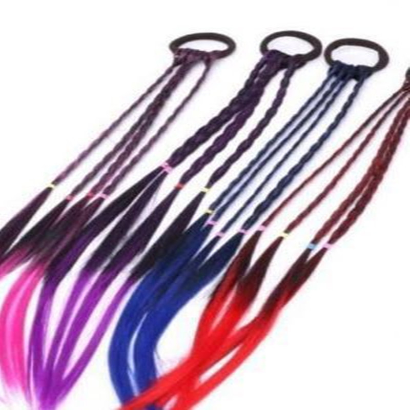 Picture of Hot Selling Colorful Wig Braids Gradient Color High Temperature Silk Braids Wig Hair Band Wholesale