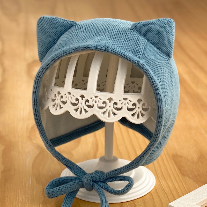 Picture of Baby Hat Spring and Autumn Baby Cute Super Cute Autumn and Winter Baby Ear Protection Newborn Female Baby Fetal Hat Boy