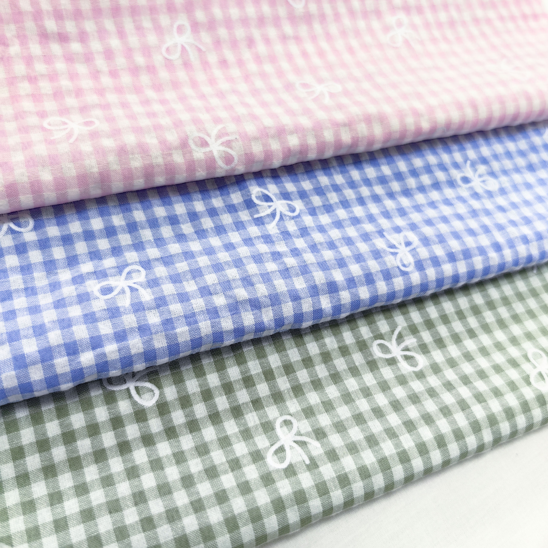 Spring and Summer Fresh Color Fabric Geometric Bow Foam Printed Fabric dress Children's Clothing Accessories Table Cloth Fabric
