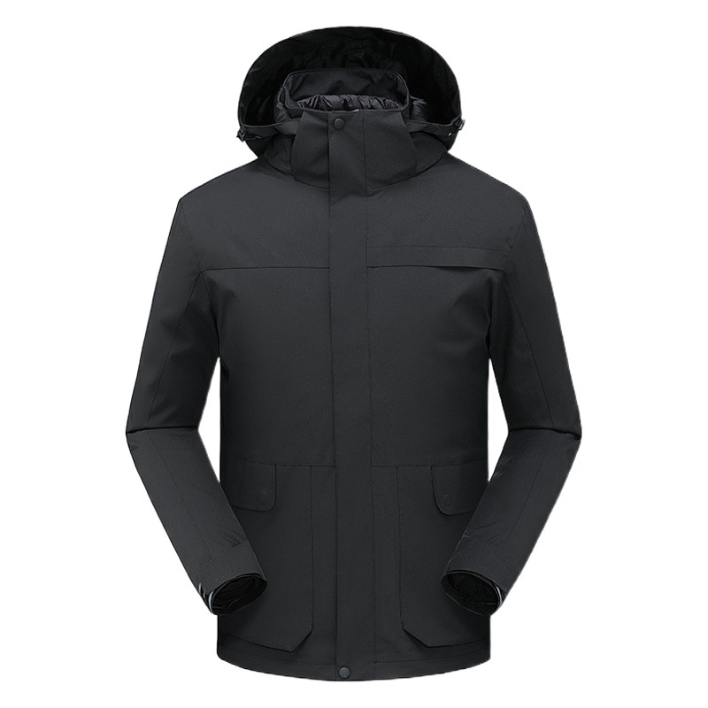 Three-in-one Down Jacket Men's Waterproof Cold-proof Graphene Outdoor Clothing Women's Duck Down Business Jacket Custom Logo