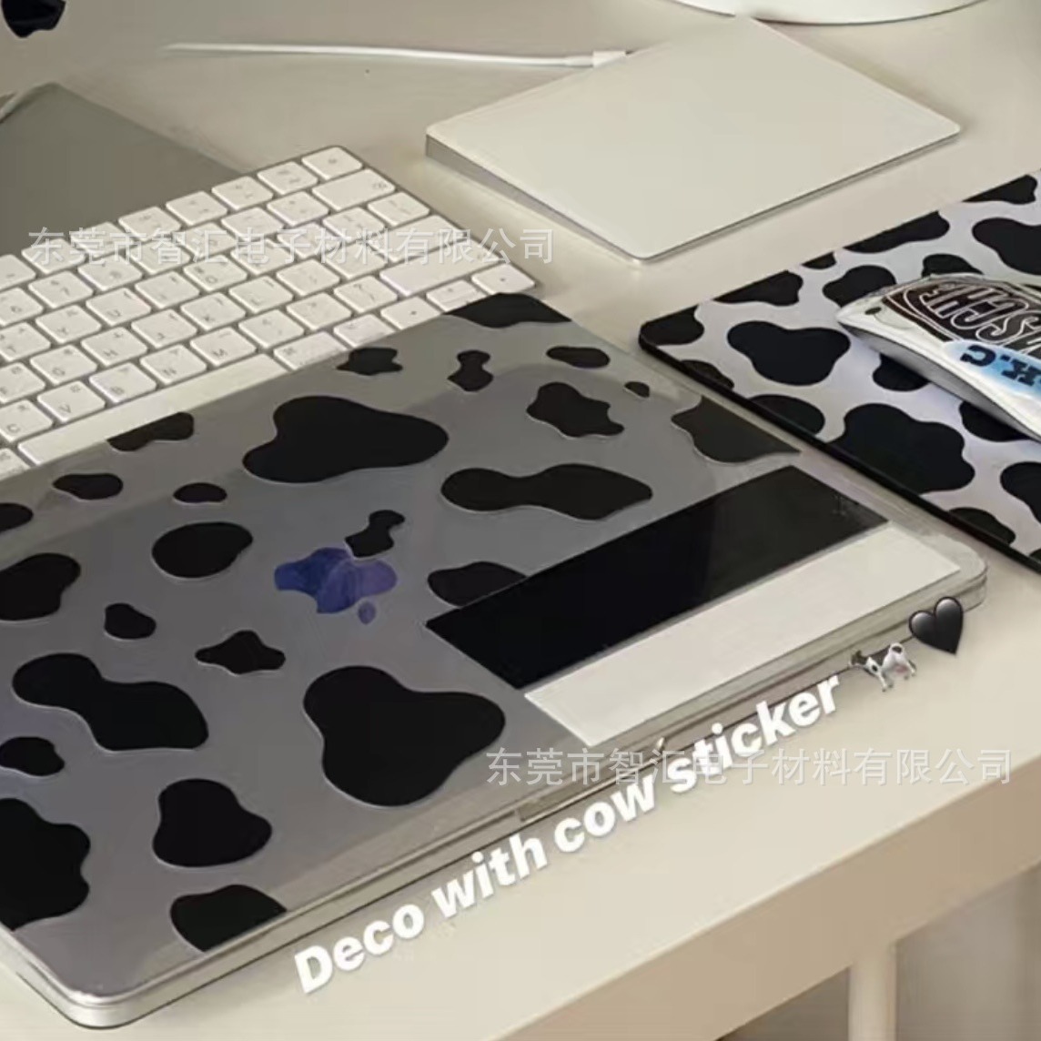 Cross-Border Popular Black Adhesive Felt Circles Dalmatian Stickers Christmas Felt Cow Stickers Halloween Party Essentials