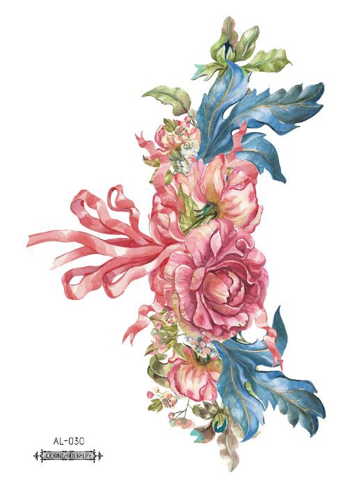 Picture of Cross-border New Waterproof Chest Tattoo Sticker Original Big Figure Sexy Flower Arm Tattoo Sticker Disposable Tattoo Sticker