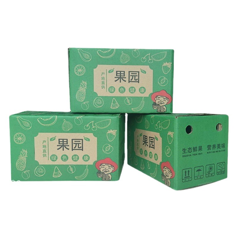 Fruit carton e-commerce Orchard packing box 5 thick Wogan express box Apple carton spot 3/5/10kg