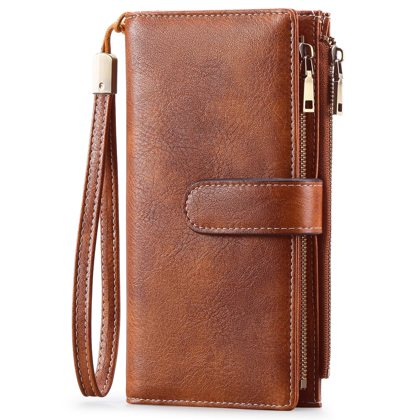 Foreign Trade Amazon New Women's Long Wallet RFID Multifunctional Women's Wallet European and American Retro Three-fold Clutch