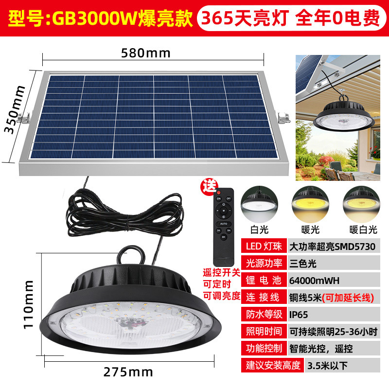 Picture of Solar Light Outdoor Chandelier Garden Light Household Super Bright Outdoor Waterproof Garden Balcony Door Lighting Wall Lamp
