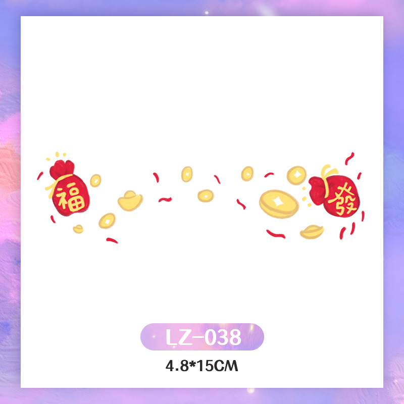 Picture of New Year's Day girl cute face makeup New year new year Creative face stickers love blush cute makeup stickers tattoo stickers