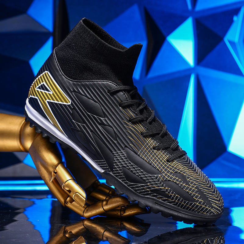 Cross Border 46 plus size 47 Soccer Shoes High-top Male TF Broken Nails Primary School Students Training Shoes AG Long Nails Youth sneaker