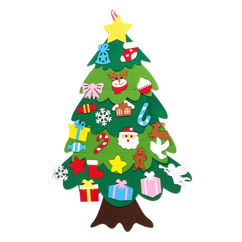 Felt Christmas tree cross-border DIY handmade decorative pendant three-dimensional mini Christmas tree non-woven felt Christmas tree