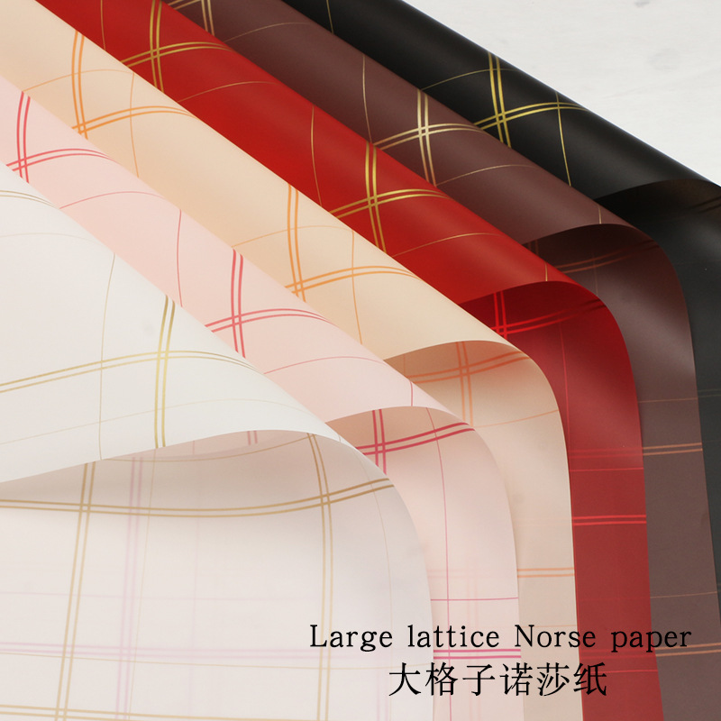 Hua Xi Da Plaid Pearl Film Waterproof Flower Wrapping Paper Cross-border Flower Art Flower Shop Foreign Trade Wholesale Materials