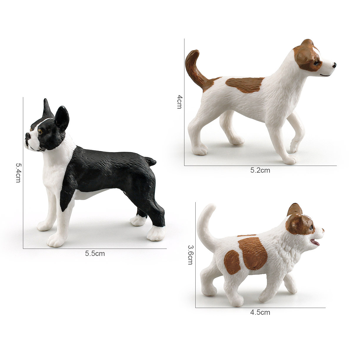 Picture of Simulation Jack Russell terrier puppy Boston terrier French bullfight Wolf Dog Pet Dog Animal model ornaments