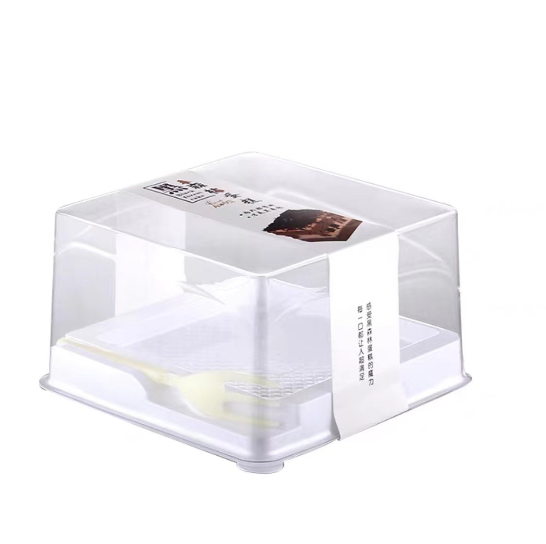Picture of Red Velvet Cake Black Forest Packaging Box Anti-fog Transparent Cake Blister Box Cut Box Baking Packaging Packaging Box