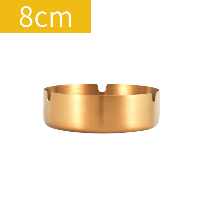 Picture of Cross-border thickened anti-fall metal stainless steel ashtray ins advanced gift ashtray wholesale custom printed logo