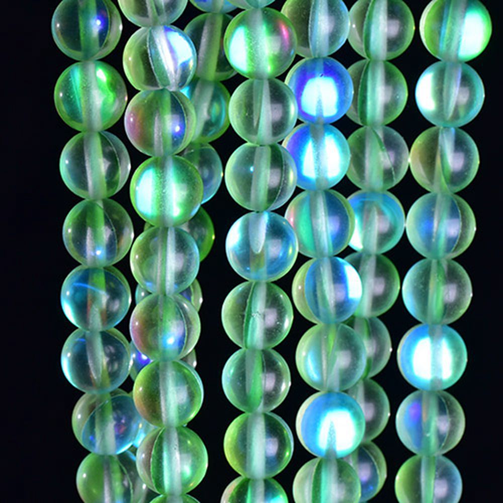 Picture of Synthetic Frosted Moonstone Loose Beads Imitation Glitter Stone Round Beads DIY Bracelet Necklace Jewelry Beaded Accessories B-003