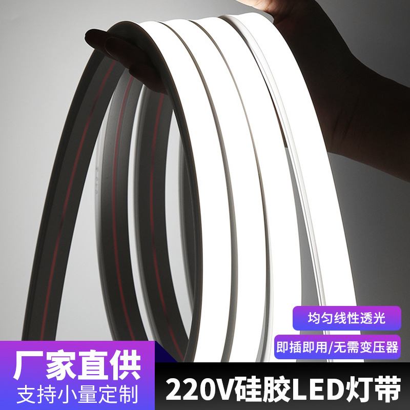 Silicone strip 220V flexible strip led flexible waterproof strip super bright led strip decorative strip light