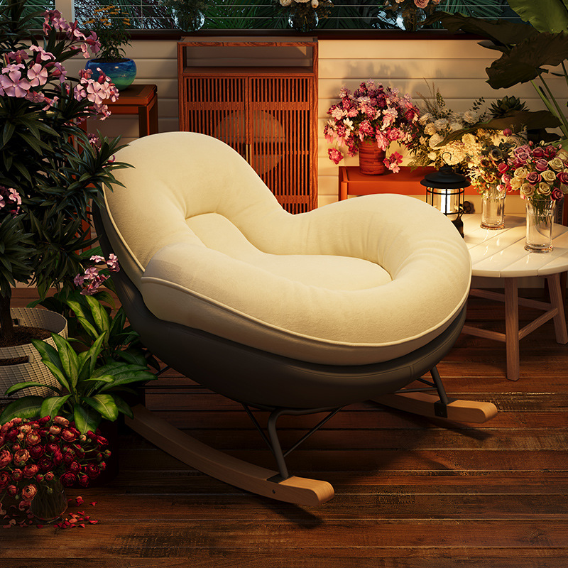 Lazy Sofa Rocking Chair Recliner Balcony Home Leisure Chair Rocking Chair Adult Sleeping Leisure Sofa Seat