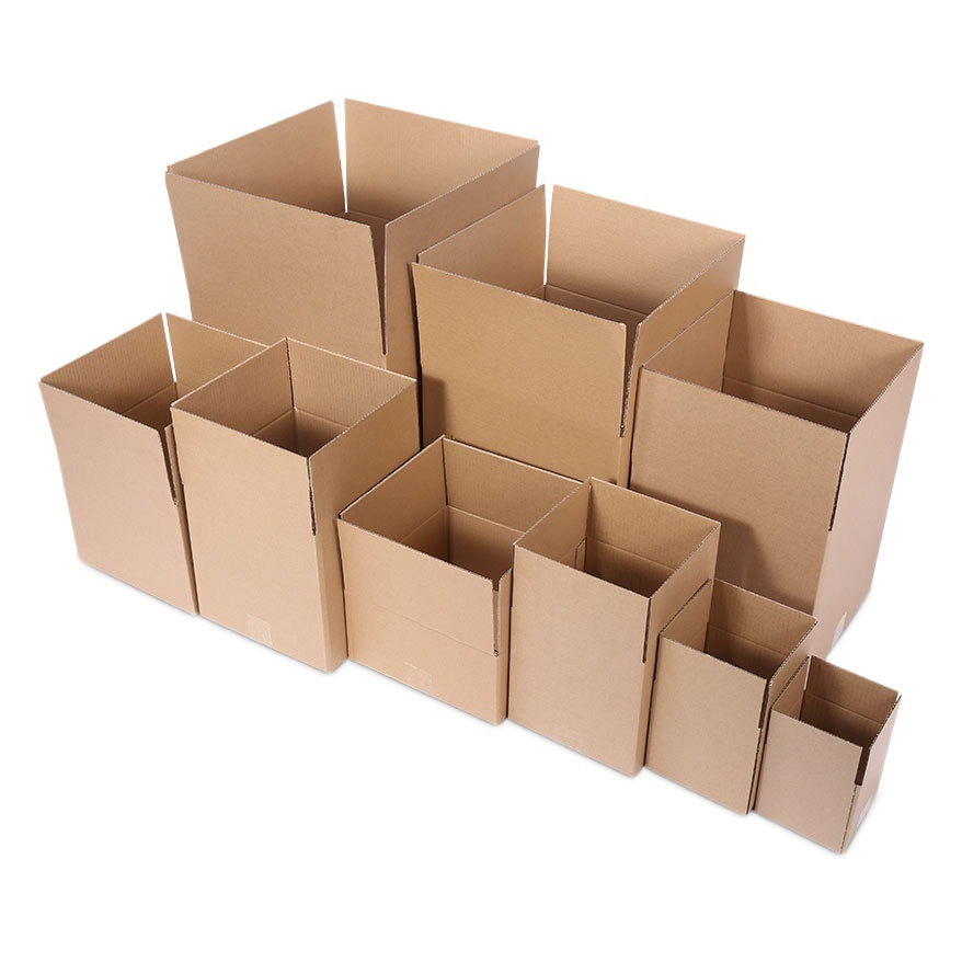 Square Packing Box Half-Height Express Box Extra Hard Kraft Paper Box Logistics Packing Moving Box Manufacturer Ready Stock Wholesale